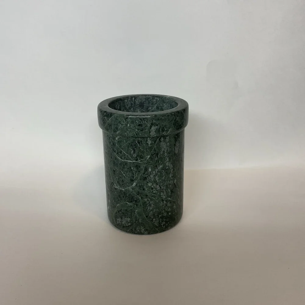 Vintage MCM Green Marble Stone‎  Utensil Holder 5,2